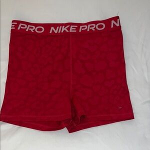 Nike Red Compression Shorts Performance Fit